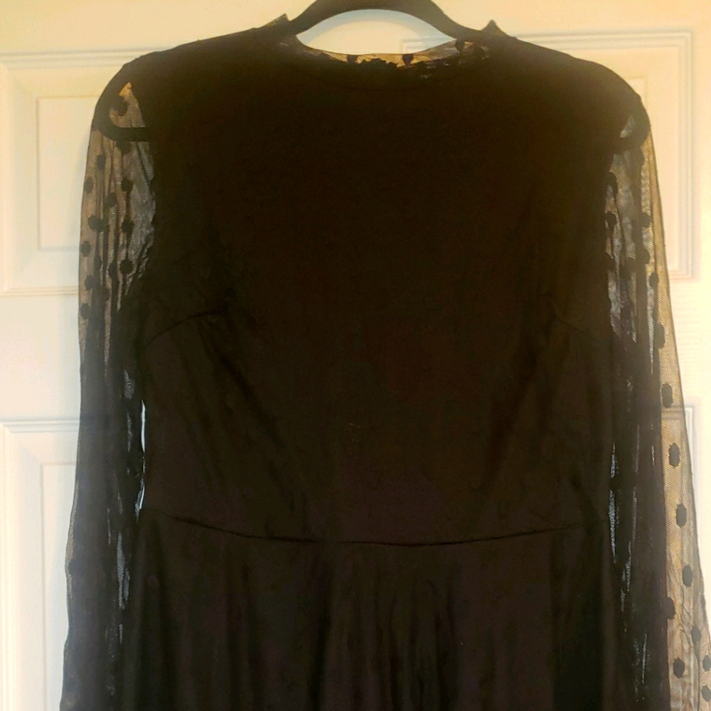 Black Polka Dot Skater Dress